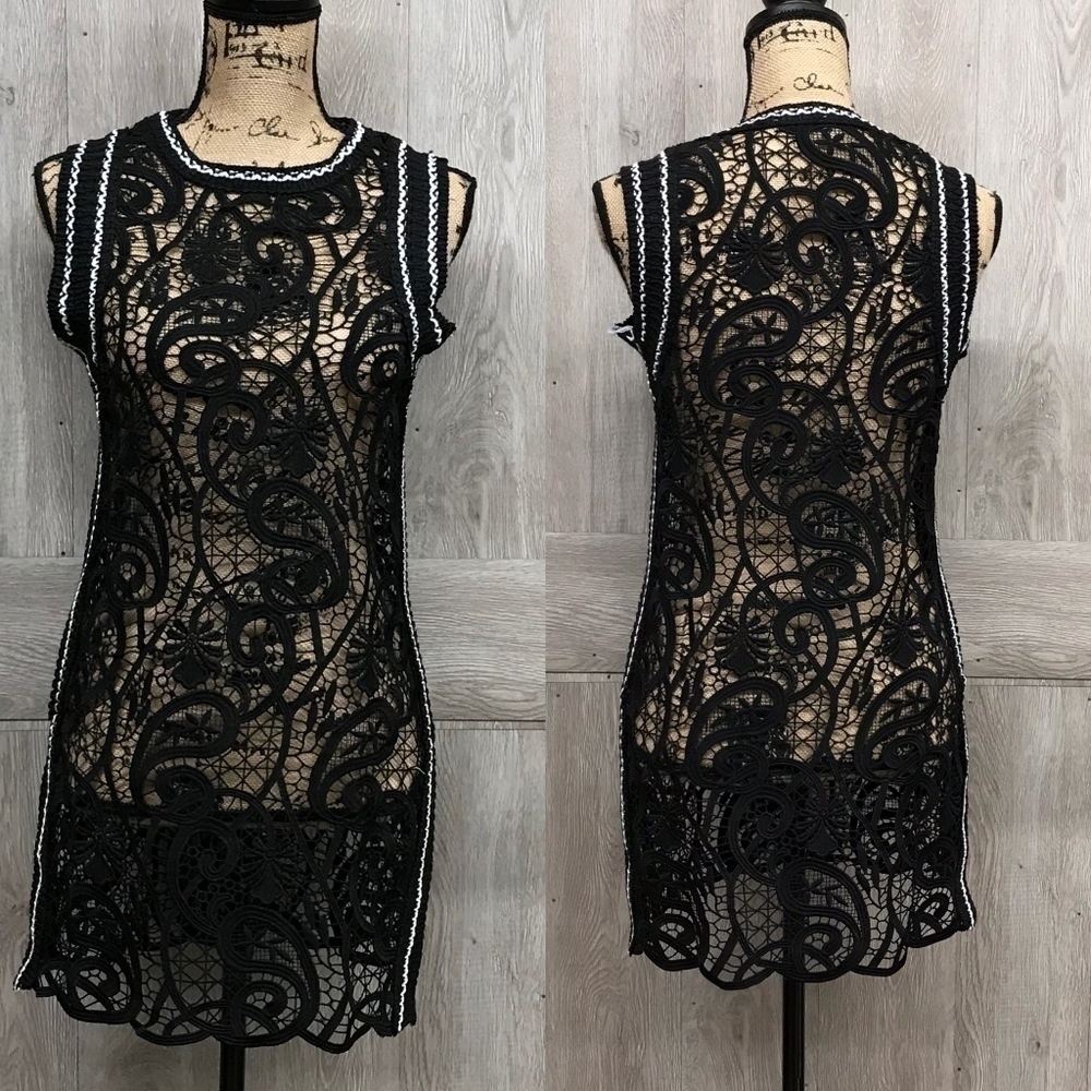 Knit Crochet Cover Up Black BB798 BB799